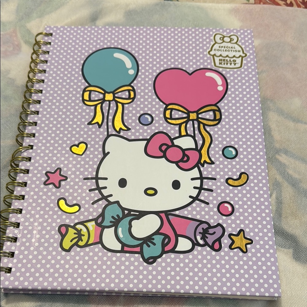 Hello Kitty Spiral Notebook with Balloons